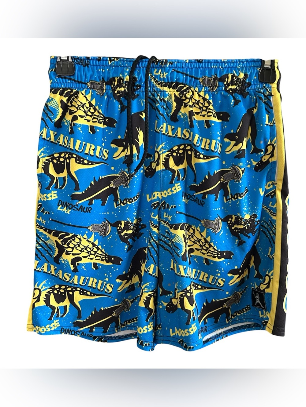 Lacrosse Unlimited Boys Laxasaurus Dinosaur Athletic Shorts YL 12/14